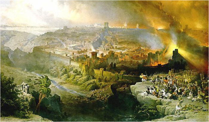 The Siege and Destruction of Jerusalem by the Romans Under the Command of Titus - David Roberts, 1850