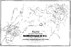Mammoth Cave Map, drawn by Stephen Bishop in 1842, is still referred to today by guides and scholars.
