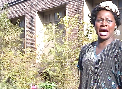 This actress is portraying a wily Ma Rainey after she has just thrashed a man, on Beale Street, with a metal garbage can top. Known for her music and brawling, Rainey was also said to be a practitioner of Hoodoo magic.