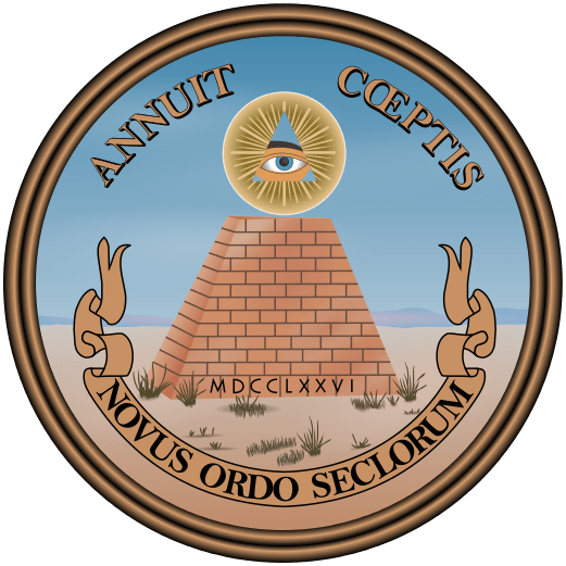 To most people this is the reverse side of the Great Seal of the United States. To conspiracy theorists it's filled with symbolism that the Illuminati are in control.