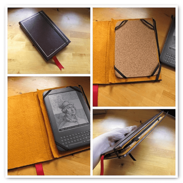 This is a brilliant and simple idea for a Kindle owner, recycling an old book cover into something functional. Cases for electronics are an ideal homemade gift - whether it's for a phone, Kindle, laptop or camera.