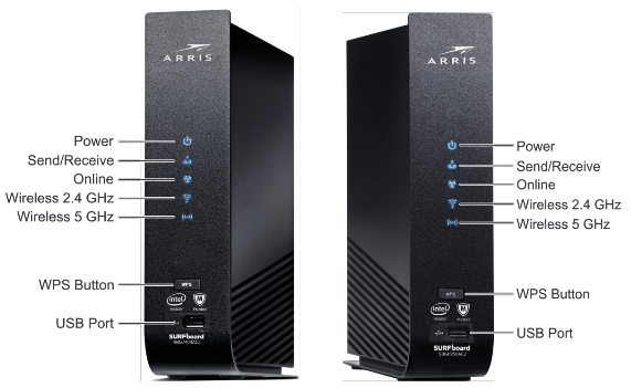 ARRIS SURFboard SBG6950AC2 (left) vs SBG7400AC2 (right). Except for the model number, both looks identical