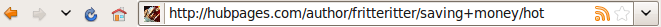 Your browser may help you find the RSS link for a web site. Just look for the orange RSS icon and click for the link.