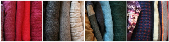 f you don't already have old sweaters to hand, then thrift stores are great for picking up cheap sweaters - just make sure they're wool if you want them to 'felt' in the washing machine :)