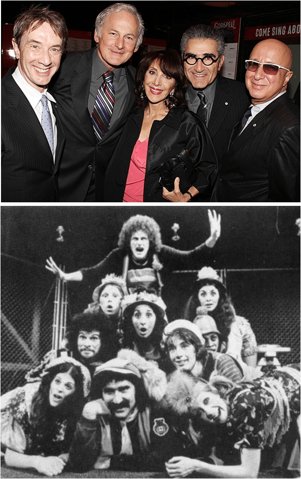 Martin Short, Victor Garber, Andrea Martin, Eugene Levy & Paul Shaffer : original Toronto cast of 'Godspell'