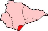 Map location of Eastbourne, East Sussex