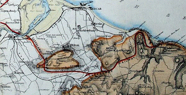 Competitors - like a cock-fight in a constricted space, the Stockton & Darlington and Cleveland Railway were built almost on each other's front doorstep