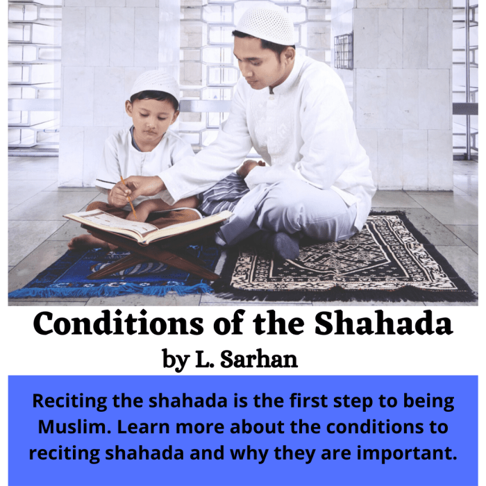 This article explains the conditions of the shahada. Because the Qu'ran states that there is no compulsory in religion, it is important to understand fully what the shahada really implies.