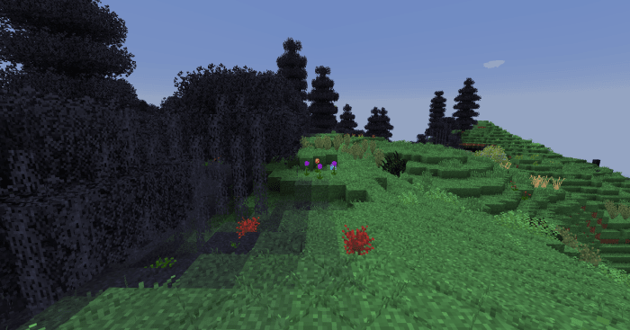 There is a little fuzzing between biomes, but it does not stop some of the areas where the game swaps between zones from being highly noticeable.