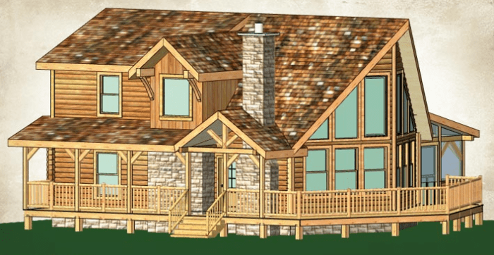 10 Log Cabin Home Floor Plans 1700 Square Feet or Less