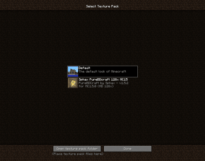 In the options, you can switch between the default and downloaded texture packs..