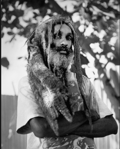Patrick Cariou appears in native garb when he lived among the Rastafarian people for six years