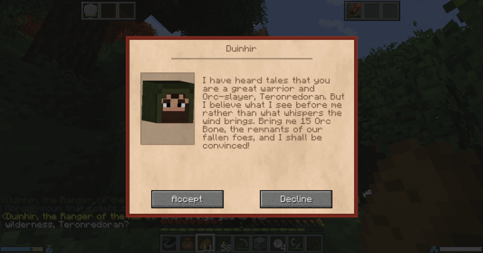 Miniquests are a nice way to earn the love and respect of the good peoples of Middle-Earth, especially when they involve wholesale slaughter.