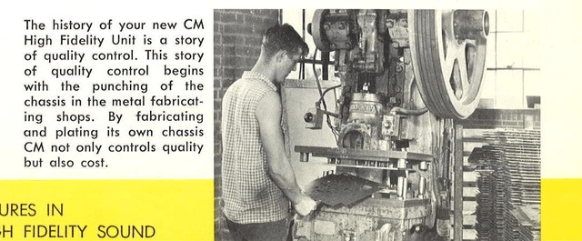 By fabricating and plating its own chassis Curtis Mathes not only controls quality but also outside cost.