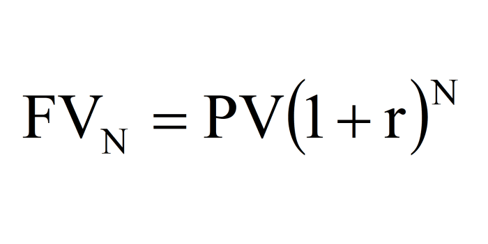 Future value time value of money formula. The future value formula is the present value times the accumulation function.