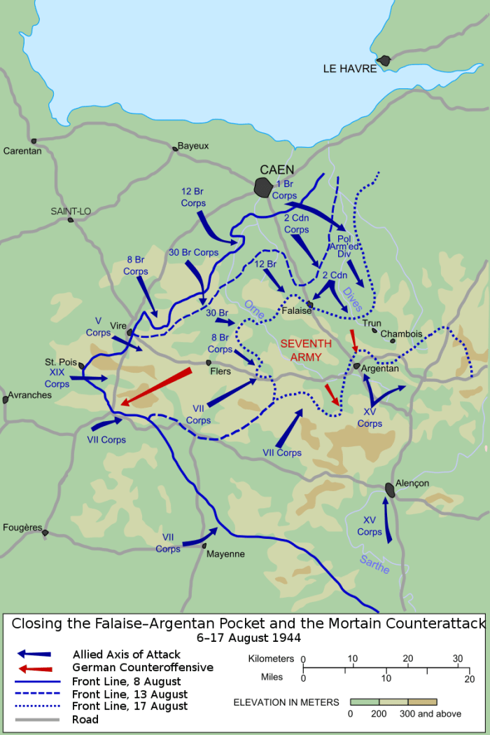 The Falaise Pocket August 1944 German forces in Normandy are surrounded and almost completely destroyed.