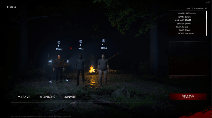 A gray skull means you'd like to play a survivor. Switch it to red for a chance to play Rake