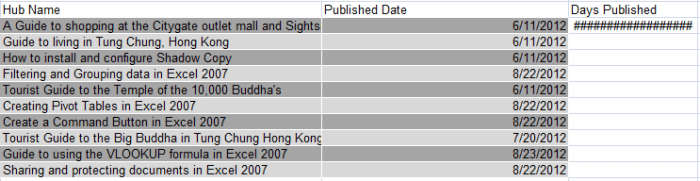 The results of using TODAY() in a formula will display as ##### until formated as a number in Excel 2007.