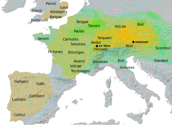 The peak of the Celtic Hallstatt and La Tene cultures in central Europe during the Iron Age.