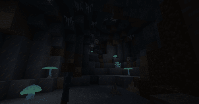 It can be hard to find ice caves, and even harder to mine in them, but they are by far my favorite looking tunnels in this mod.