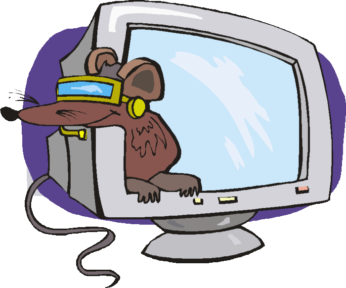 Techno-Rat.gif... More like whiff! Any danger of him suffering from RSI? "Likelihood is, he'll need shoes otherwise he'll be footsore in no time".