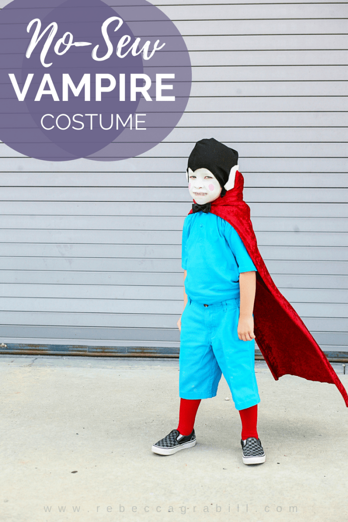 Forget about the "traditional" vampire look, embrace this adorable scarlet-caped ghoul for a unique Halloween costume!