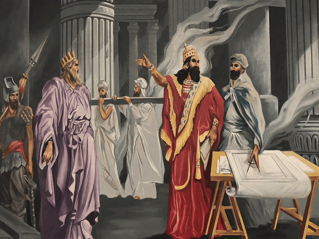 The Three Original Grand Masters of the Masons are King Solomon, King Hiram, and Hiram Abiff the Master Builder of the Temple of Solomon (according to myth)