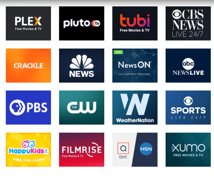 The top 100 video streaming services can be watched on Roku, Tivo Stream 4K, Amazon Firestick, smart televisions, and on tablets and smartphones