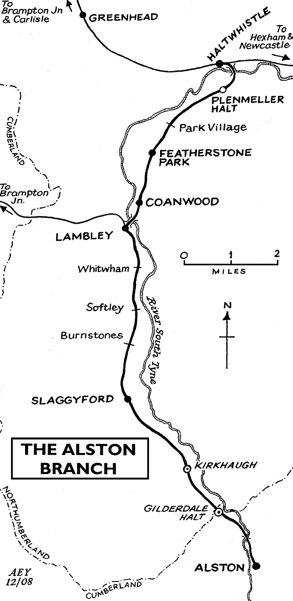 Haltwhistle to Alston Railway route via Lambley and Slaggyford. Quaint sounding names maybe, each with a history and purpose