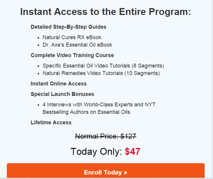 Useful instruction is withheld from the free program. Several follow-up contacts are then sent offering the $50 online class series.