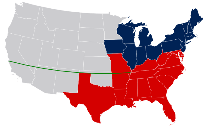 The map showing the Missouri Compromise Permission is granted to copy, distribute and/or modify this document under the terms of the GNU Free Documentation License, Version 1.2 or any later version published by the Free Software Foundation; with no I