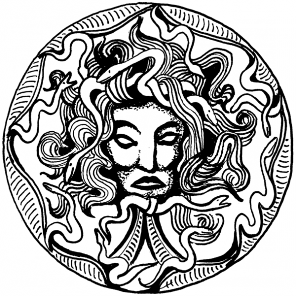 Medusa free coloring page