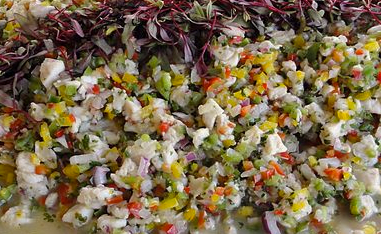 There are various recipes and various types of seafood that are included in ceviches in Costa Rica. There is an abundant variety of seafood from the Pacific Ocean.