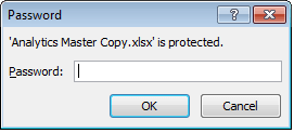 When opening an encrypted workbook in Excel 2007 and Excel 2010, users will be required to enter the password to access the file.