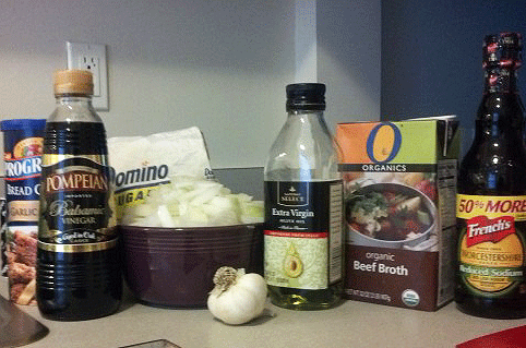 This healthy Flat Belly Diet soup recipe uses only small parts of most ingredients, leaving plenty of leftover balsamic vinegar, olive oil, and garlic for salad dressing.