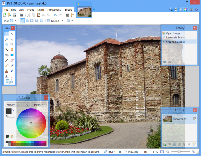 Paint.net is an freeware Photoshop alternatives that is both sophisticated and easy to use.