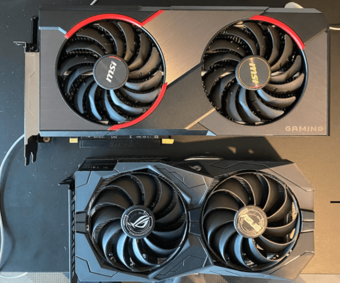 For its price and performance, the RX 5600 XT (top) is hard to ignore. Performance exceeds the 1660 and 1660TI and its performance is 1% faster on average than the more expensive 2060.