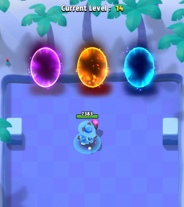 Orange portals have goodies in them! They often replace the angel rooms that occur on room 5, 15, etc. in normal chapters, but not exclusively!