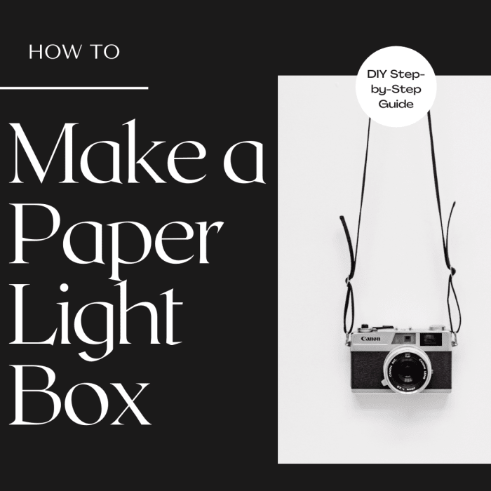 DIY enthusiasts and photographers will love this quick, easy method for making a light box out of paper.