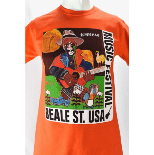 The paintings of George Hunt have graced the surface of many T-shirts. They have also been the artwork for the official poster of the Memphis in May Beale Street Music Festival.