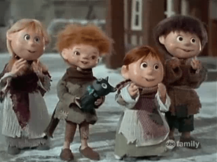 Life & Adventures featured an art style different than any previous Rankin/Bass special, though puppets with the older, more familiar art style were reused for minor roles.
