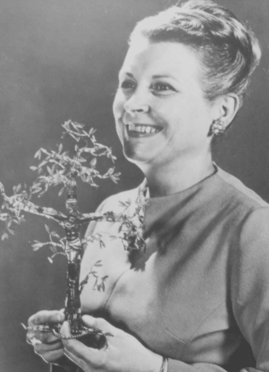 Mrs. Frances Kipps Spencer (1917–1989) created the first Chrismon Ornaments in 1957 for the Ascension Lutheran Church of Danville, VA.
