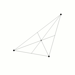 The unpredictable pattern of the three body problem in orbital mechanics. Looks like it was drawn by the Spirograph I had when I was a kid.