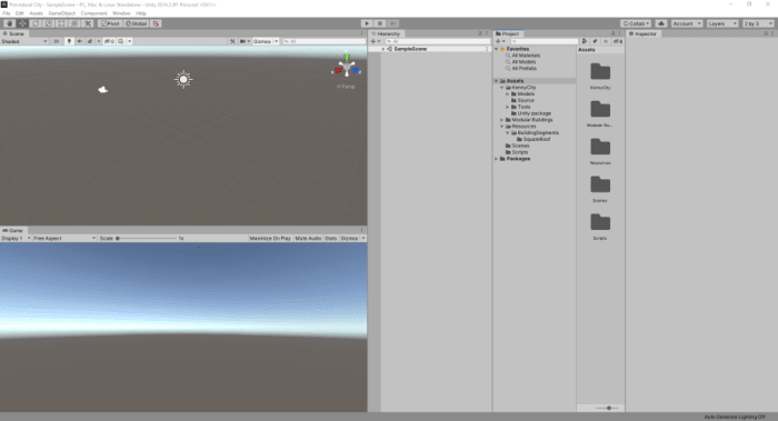 The Unity editor, by default, holds several windows serving various functions. These windows can be resized, moved, closed, and other windows can be opened. You can save a layout in the Window menu.