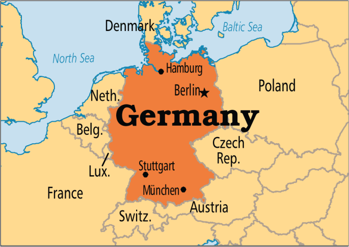 Germany, a crucial crossroad between Eastern Europe, Western Europe, Northern Europe, and Southern Europe.