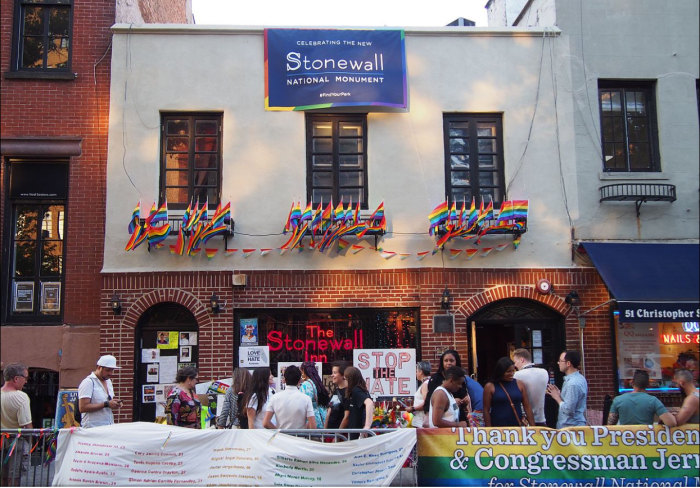 Pride weekend 2016, the day after President Obama announced the Stonewall National Monument. The Stonewall Inn was a gay bar located on Christopher Street in Manhattan's Greenwich Village. A June 28, 1968, police raid of the bar led to rioting.