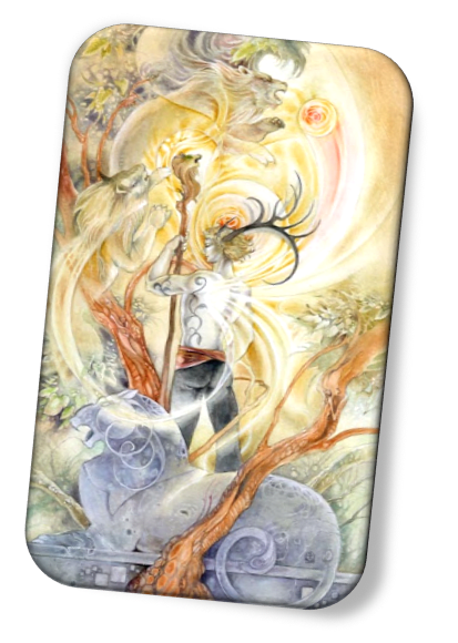 The King of Wands is a natural born leader. They have an understanding of all the elements in their domain. They have the power to tame beasts and big problems. They're diplomats, peacemakers, and 100% decisive.