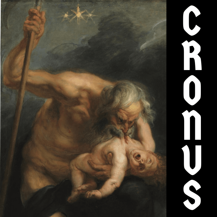 Here, Cronus is depicted devouring one of his many children.