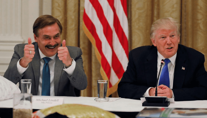 Trump says he uses a MyPillow and will support Lindell, should he decide to run for governor of Minnesota.