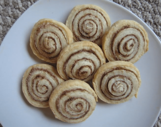 These cinnamon pinwheels get done in the oven faster than your pie, so you can enjoy a tasty treat while you wait.